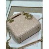 Dior Lady Dior Mini Bag with Chain in Powder Cannage Lambskin