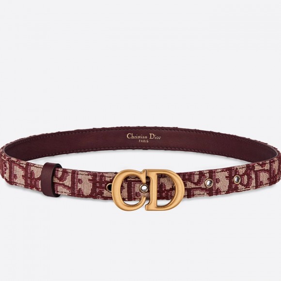 Dior Saddle 20MM Belt In Bordeaux Dior Oblique Jacquard Dior Saddle 20MM Belt In Bordeaux Dior Oblique Jacquard