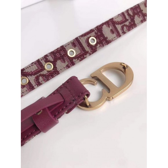 Dior Saddle 20MM Belt In Bordeaux Dior Oblique Jacquard Dior Saddle 20MM Belt In Bordeaux Dior Oblique Jacquard