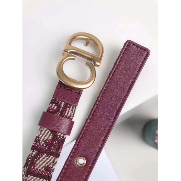 Dior Saddle 20MM Belt In Bordeaux Dior Oblique Jacquard Dior Saddle 20MM Belt In Bordeaux Dior Oblique Jacquard