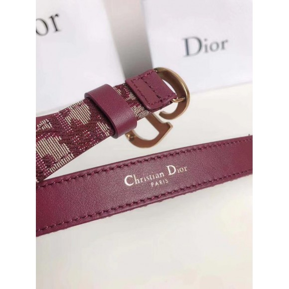 Dior Saddle 20MM Belt In Bordeaux Dior Oblique Jacquard Dior Saddle 20MM Belt In Bordeaux Dior Oblique Jacquard