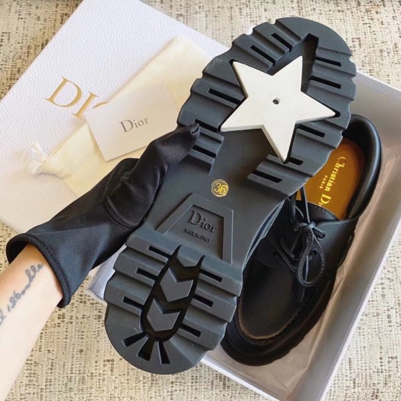 Dior Walker Boat Shoes In Black Calfskin Dior Walker Boat Shoes In Black Calfskin