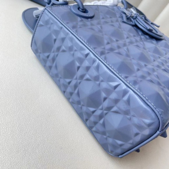 Dior Small Lady Dior My ABCDior Bag in Denim Calfskin with Diamond Motif Dior Small Lady Dior My ABCDior Bag in Denim Calfskin with Diamond Motif