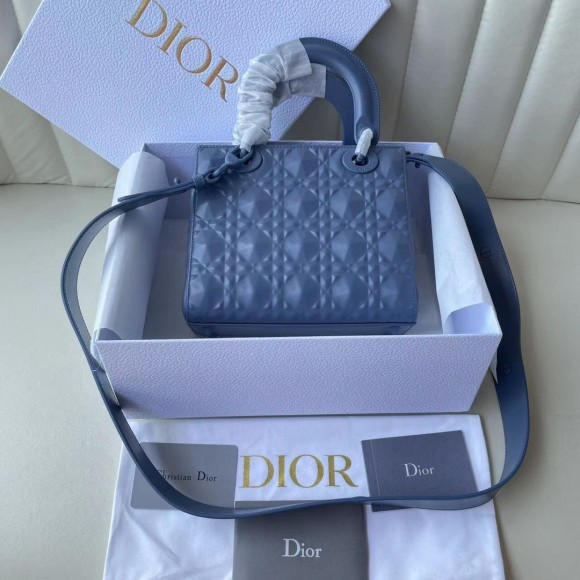 Dior Small Lady Dior My ABCDior Bag in Denim Calfskin with Diamond Motif Dior Small Lady Dior My ABCDior Bag in Denim Calfskin with Diamond Motif