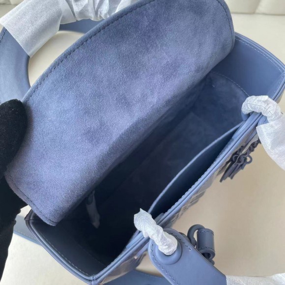 Dior Small Lady Dior My ABCDior Bag in Denim Calfskin with Diamond Motif Dior Small Lady Dior My ABCDior Bag in Denim Calfskin with Diamond Motif