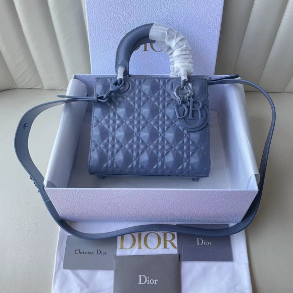 Dior Small Lady Dior My ABCDior Bag in Denim Calfskin with Diamond Motif Dior Small Lady Dior My ABCDior Bag in Denim Calfskin with Diamond Motif