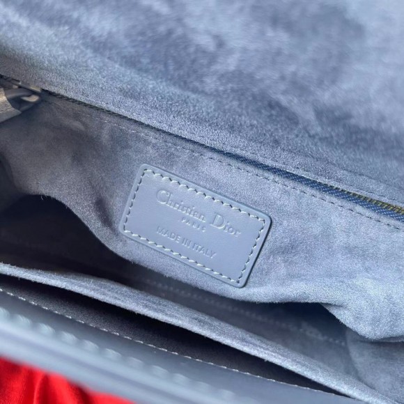 Dior Small Lady Dior My ABCDior Bag in Denim Calfskin with Diamond Motif Dior Small Lady Dior My ABCDior Bag in Denim Calfskin with Diamond Motif