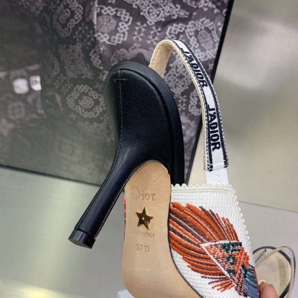 Dior J'Adior Slingback Pumps 100mm In Jardin d'Hiver Embroidered Cotton Dior J'Adior Slingback Pumps 100mm In Jardin d'Hiver Embroidered Cotton