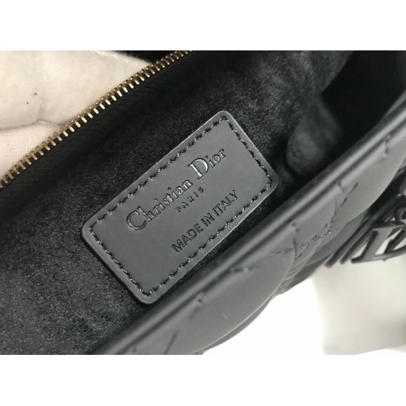 Dior Lady Dior Large Bag In Black Ultramatte Cannage Calfskin Dior Lady Dior Large Bag In Black Ultramatte Cannage Calfskin