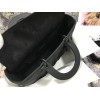 Dior Lady Dior Large Bag In Black Ultramatte Cannage Calfskin