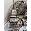 Dior Lady D-Lite Medium Bag In Powder Jardin Botanique Embroidery