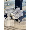 Dior Men's B23 High-top Sneakers In White and Purple Oblique Canvas