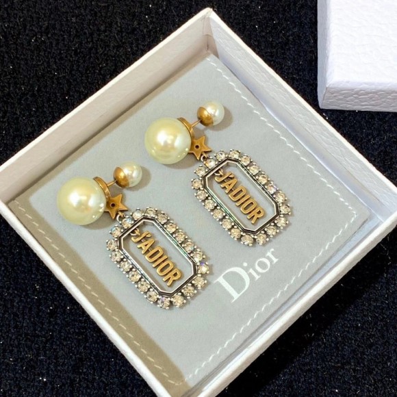 Dior Tribales Earrings In Antique Gold and Palladium-Finish Metal Dior Tribales Earrings In Antique Gold and Palladium-Finish Metal