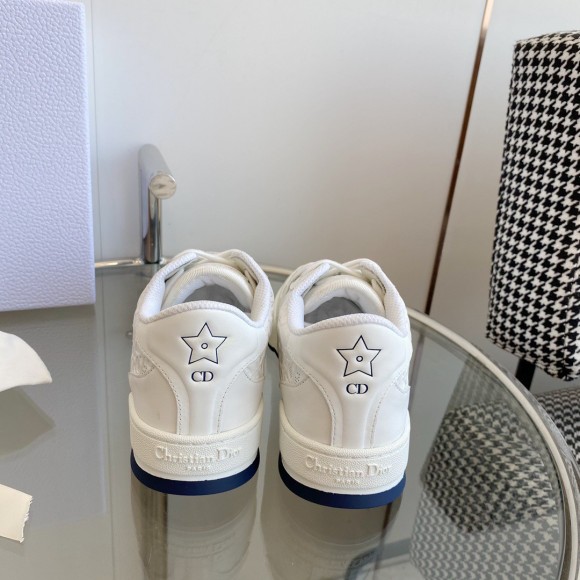 Dior One Sneakers In White Oblique Perforated Calfskin Dior One Sneakers In White Oblique Perforated Calfskin