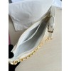 Dior CD Lounge Bag in White Macrocannage Lambskin