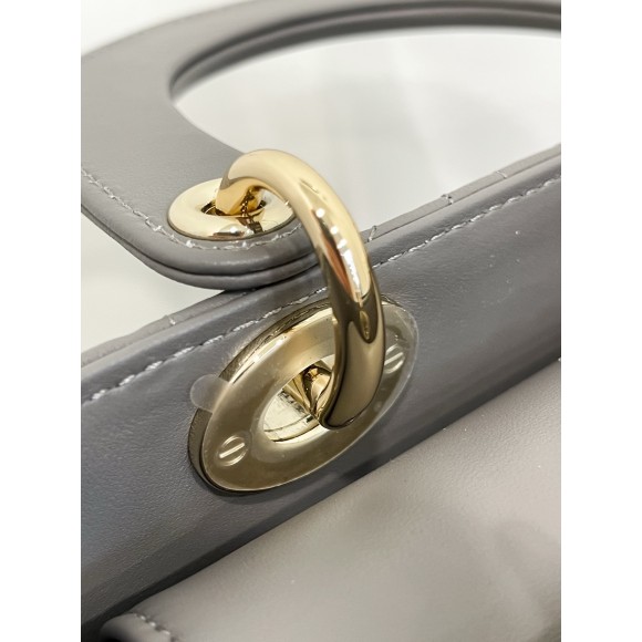 Dior Small Lady Dior My ABCDior Bag in Steel Grey Lambskin Dior Small Lady Dior My ABCDior Bag in Steel Grey Lambskin