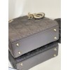 Dior Small Lady Dior My ABCDior Bag in Steel Grey Lambskin