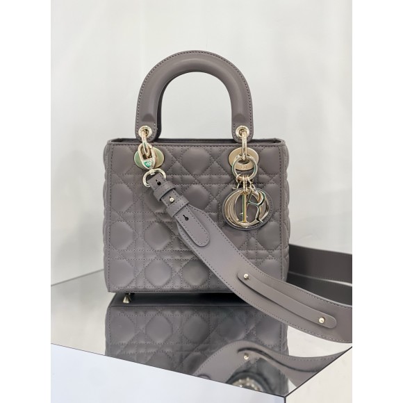 Dior Small Lady Dior My ABCDior Bag in Steel Grey Lambskin Dior Small Lady Dior My ABCDior Bag in Steel Grey Lambskin