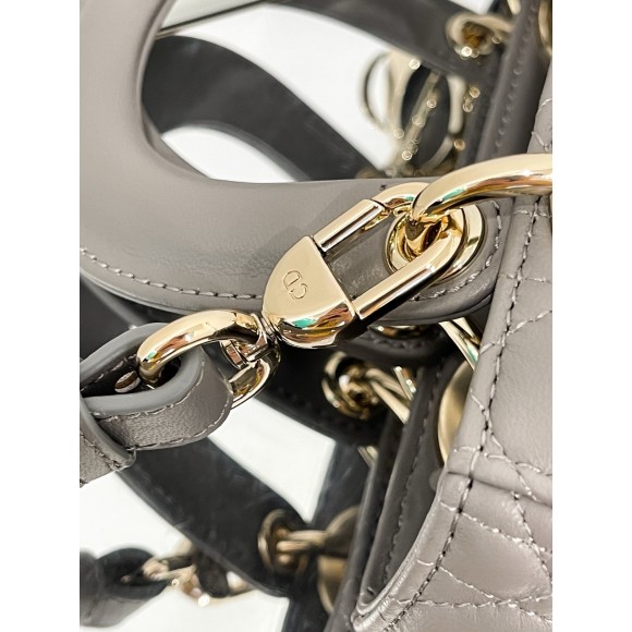 Dior Small Lady Dior My ABCDior Bag in Steel Grey Lambskin Dior Small Lady Dior My ABCDior Bag in Steel Grey Lambskin