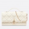 Dior Miss Dior Mini Bag In White Cannage Lambskin