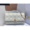 Dior Miss Dior Mini Bag In White Cannage Lambskin