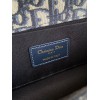 Dior 30 Montaigne East-West Bag with Chain in Blue Oblique Jacquard