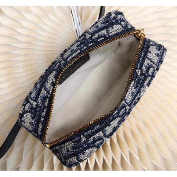 Dior Belt Pouch In Blue Oblique Canvas Dior Belt Pouch In Blue Oblique Canvas