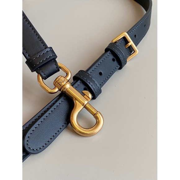 Dior Saddle Bag with Strap in Blue Oblique Jacquard Dior Saddle Bag with Strap in Blue Oblique Jacquard