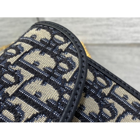 Dior Bobby East-West Chain Pouch in Blue Oblique Jacquard Dior Bobby East-West Chain Pouch in Blue Oblique Jacquard