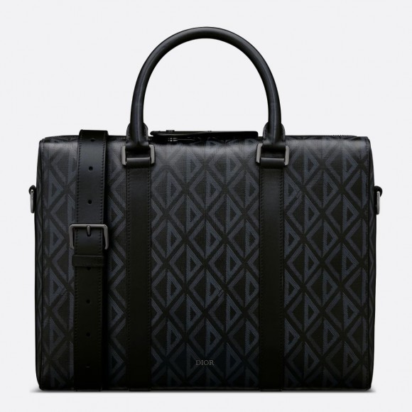 Dior Lingot Briefcase in Black CD Diamond Canvas Dior Lingot Briefcase in Black CD Diamond Canvas