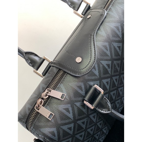 Dior Lingot Briefcase in Black CD Diamond Canvas Dior Lingot Briefcase in Black CD Diamond Canvas