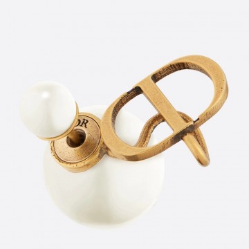 Dior Tribales Ear Jewelry In Antique Gold-Finish Metal and Pearls Dior Tribales Ear Jewelry In Antique Gold-Finish Metal and Pearls
