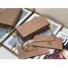 Dior Lady Dior Chain Pouch In Blush Patent Cannage Calfskin