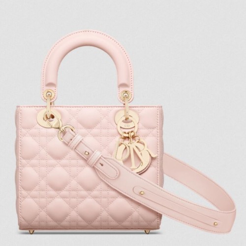 Dior Small Lady Dior My ABCDior Bag in Powder Pink Lambskin Dior Small Lady Dior My ABCDior Bag in Powder Pink Lambskin