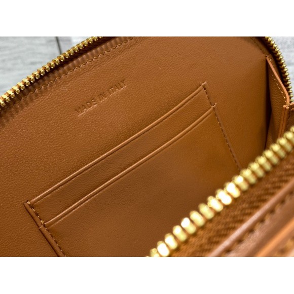 Dior CD Signature Oval Camera Bag in Brown Calfskin Dior CD Signature Oval Camera Bag in Brown Calfskin