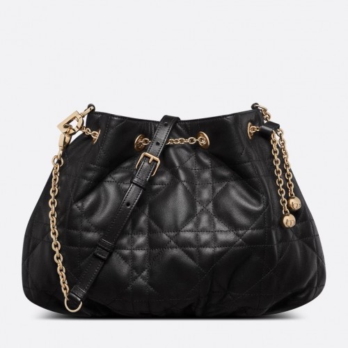 Dior Ammi Medium Bag in Black Macrocannage Lambskin Dior Ammi Medium Bag in Black Macrocannage Lambskin