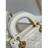 Dior Lady Dior Mini Bag with Chain in White Cannage Lambskin