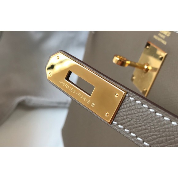 Hermes Kelly 32cm Sellier Bag in Taupe Epsom Calfskin GHW Hermes Kelly 32cm Sellier Bag in Taupe Epsom Calfskin GHW