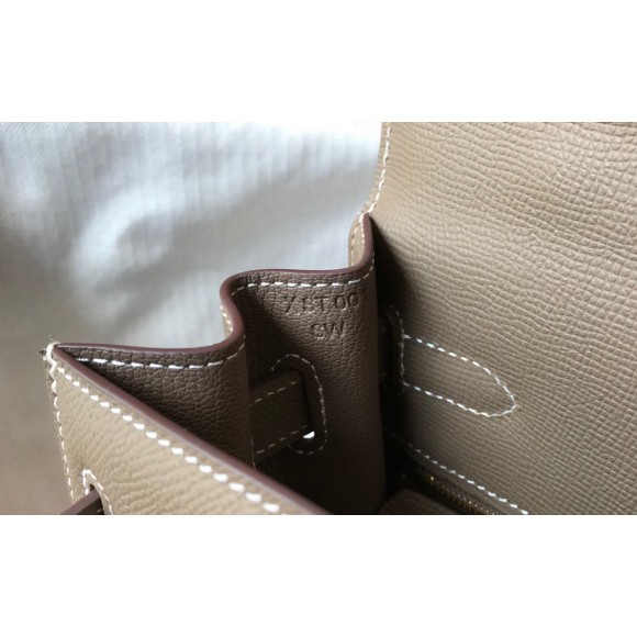 Hermes Kelly 32cm Sellier Bag in Taupe Epsom Calfskin GHW Hermes Kelly 32cm Sellier Bag in Taupe Epsom Calfskin GHW