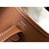 Hermes Evelyne III Mini Bag In Gold Clemence Leather