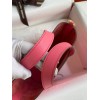 Hermes In The Loop 18 Handmade Bag in Rose Lipstick Clemence Leatherther