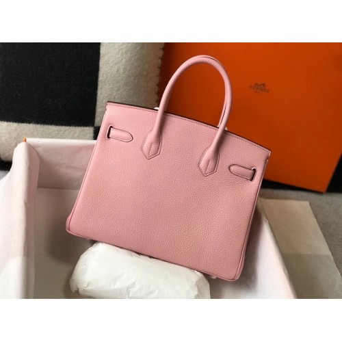 Hermes Birkin 35 Bag in Pink Clemence Leather with GHW Hermes Birkin 35 Bag in Pink Clemence Leather with GHW