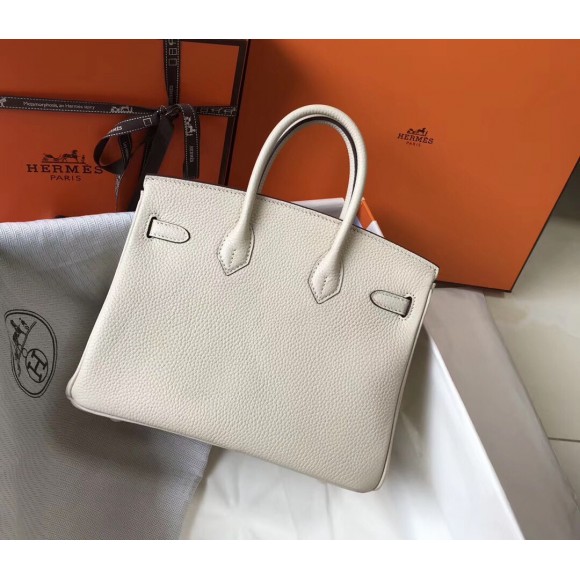 Hermes Birkin 25 Bag In Beton Clemence Leather with GHW Hermes Birkin 25 Bag In Beton Clemence Leather with GHW