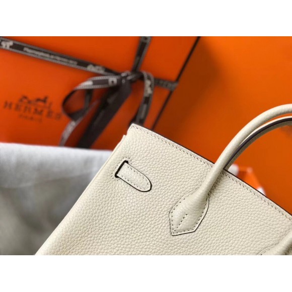 Hermes Birkin 25 Bag In Beton Clemence Leather with GHW Hermes Birkin 25 Bag In Beton Clemence Leather with GHW