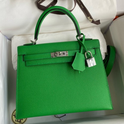 Hermes Kelly Sellier 28 Handmade Bag In Bamboo Epsom Calfskin Hermes Kelly Sellier 28 Handmade Bag In Bamboo Epsom Calfskin