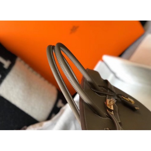 Hermes Birkin 35 Bag in Taupe Clemence Leather with GHW Hermes Birkin 35 Bag in Taupe Clemence Leather with GHW