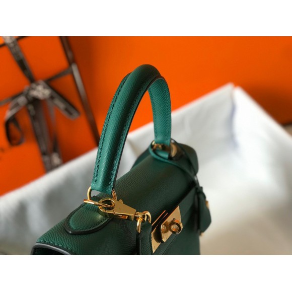 Hermes Kelly 32cm Sellier Bag in Malachite Epsom Calfskin GHW Hermes Kelly 32cm Sellier Bag in Malachite Epsom Calfskin GHW