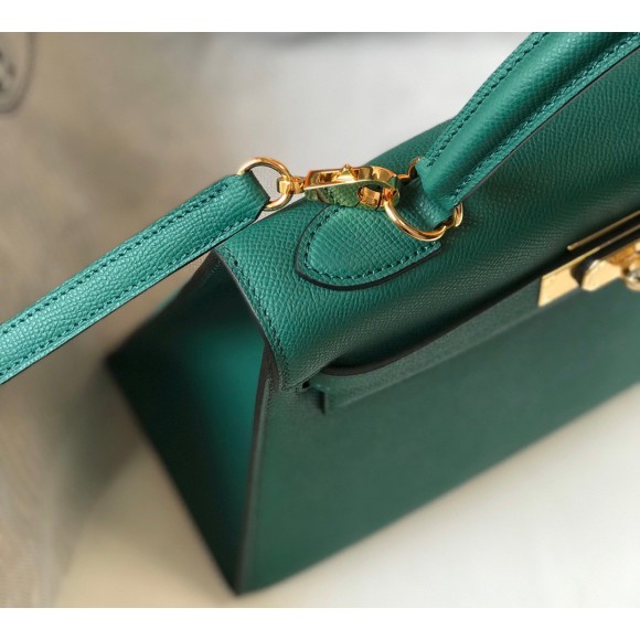 Hermes Kelly 32cm Sellier Bag in Malachite Epsom Calfskin GHW Hermes Kelly 32cm Sellier Bag in Malachite Epsom Calfskin GHW