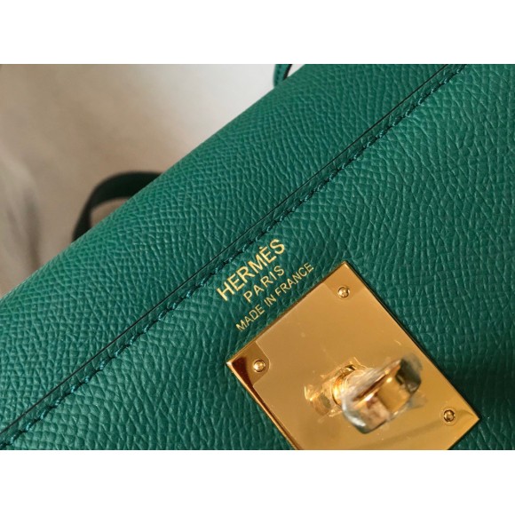 Hermes Kelly 32cm Sellier Bag in Malachite Epsom Calfskin GHW Hermes Kelly 32cm Sellier Bag in Malachite Epsom Calfskin GHW