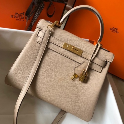 Hermes Kelly 25cm Retourne Bag in Trench Clemence Leather GHW Hermes Kelly 25cm Retourne Bag in Trench Clemence Leather GHW